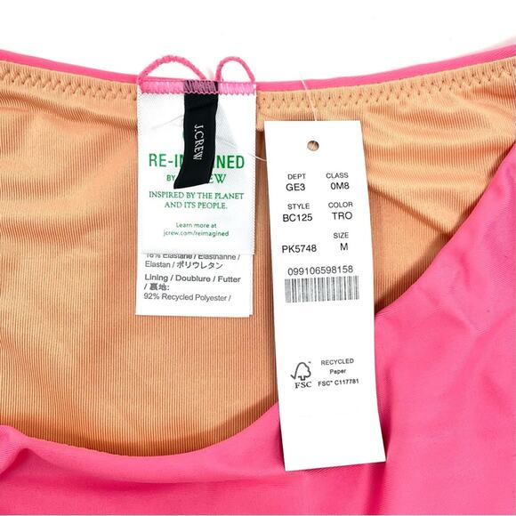J. Crew Curved-waist Cheeky Bikini Bottom in Pink, Women's Medium BC125 $59 - Picture 3 of 8